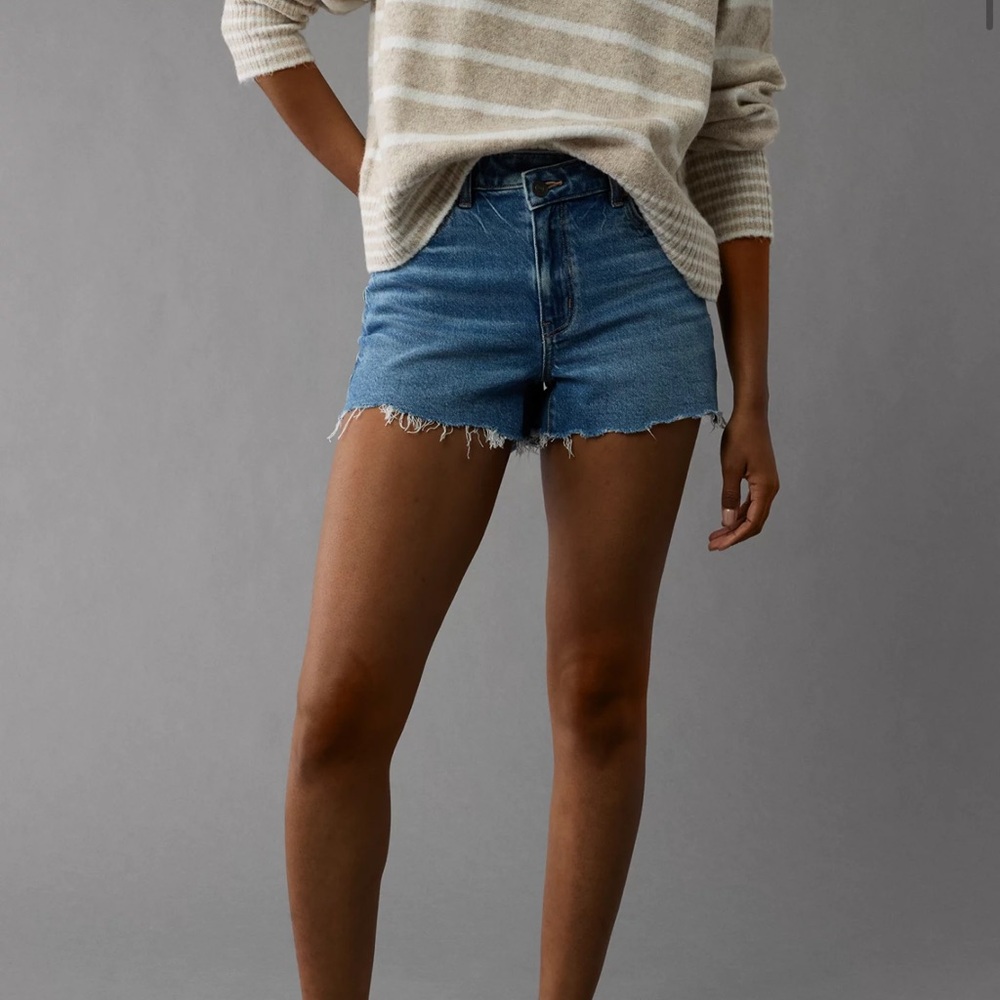 American eagle crossover denim shorts